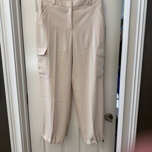 Express Light Beige Cargo Joggers